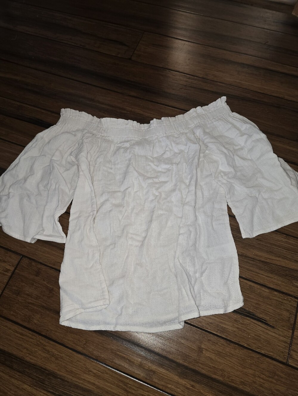 Maurice's Women's White And Creamish Blouse Off The Shoulder Size Medium